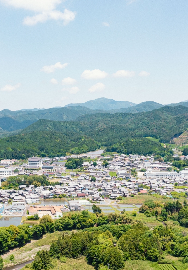 土山の町の様子